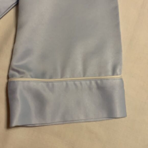 Kay Anna size XL two piece pajama set.  Light blue long sleeve/drawstring waist - Picture 7 of 11